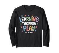 Learning Through Play TK all Day First Day of School Maglia a Manica