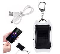 LearnLyrics 1/2 Banca di Batteria Solare - Caricabatteria da Viaggio per Camping-Car, Blocco di energia solare | Caricabatteria impermeabile Portachiavi Batteria Esterna Portatile Ricarica Rapida