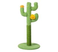 LearnLyrics Albero per gatti verticale a forma di cactus - Tripla colonna da graffiare e torre di attività giocosa, di pali in sisal, accessorio per animali domestici | Struttura da graffiare per C