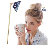 LearnLyrics Bacchette per capelli in metallo, bacchette per capelli | Strumento di acconciatura in lega con ciondolo - Fashion Hairpin, supporto per panino elegante da 5,7 pollici per viaggi domestici