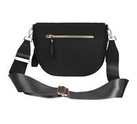 LearnLyrics Borsa a tracolla da donna - Borsa a tracolla alla moda con cerniera e scomparto interno imbottito, nylon, borsa per il tempo libero, borsa a tracolla da viaggio, materiale durevole, Nero