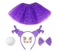 LearnLyrics Costume da gioco di ruolo, set di costumi da coniglietto, set colorato di abiti di Halloween, per abiti divertenti, cosplay per donne, ragazze