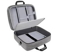 LearnLyrics Custodia per mixer DJ - Borsa per mixer audio portatile, organizzatore di archiviazione regolabile, trasportatore di strumenti sonori resistenti ai | Tracolla staccabile per accessori