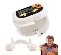 LearnLyrics De Vampire Retrattable - Denti Zombie Realistici, Spaventosi per Halloween | Paradenti Horror Riutilizzabile per Festa Costumea, Masquerade, Spettacolo sul palco ed Eventi