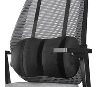 LearnLyrics di Supporto Lombare - Con Cinture Ergonomico Antiscivolo | Lombare per Auto e Sedia | Per Sedia Ufficio Casa Sedile Auto Poltrona Seduta Guida Disagio Regalo Calza