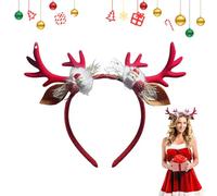 LearnLyrics Fascia per capelli con corna di cervo, graziosa fascia per capelli per il lavaggio del viso, graziosa fascia per capelli per le vacanze di Natale, per vestire i capelli, per lavare il viso