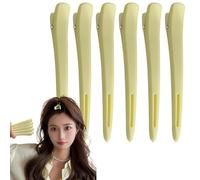 LearnLyrics Fermagli per capelli per lo styling, set di fermagli per capelli a becco d'| Clip colorate per tagliare i capelli | 6 fermagli per capelli spessi, portatili per acconciature per presagio,