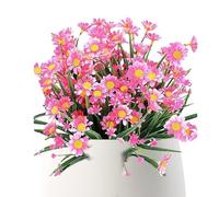 LearnLyrics Fiori di margherita finte, piante finte | Resistente ai raggi UV, decorazione realistica per giardino, portico, casa, fioriera per finestra