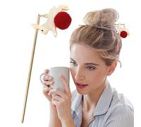 LearnLyrics Fuci per capelli per donne, di capelli in metallo | FORCHIO DI CAPELLI ALLAY con ciondolo,Porta del panino elegante da 5,7 pollici, forcine decorative per uso quotidiano