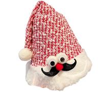 LearnLyrics Grazioso cappello di Natale per bambini, simpatico cappello di Natale con paillettes rosse, cappello di Natale unisex con antler di cervo, decorazione natalizia per adulti