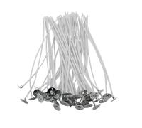 LearnLyrics Kit per Realizzare Candele, stoppini per Candele in Cotone da 50 Pezzi, Candele profumate Pre-Cerate Fai-da-Te, per lampade ad Olio, lampade a buro, Candele