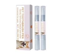 LearnLyrics Kit per spazzolare i denti del cane, penna per spazzolino da denti per animali domestici,Penna per la pulizia della pietra orale per cani da 2 pezzi | Sostanza vegetale naturale, scaler