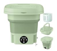 LearnLyrics Lavatrice portatile Lavatrice calzini portatile lavatrice 8L, secchio di biancheria multifunzionale Lavatrice completamente automatica lavatrice, 12x12x5.12in