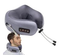 LearnLyrics Massaggiatore per collo elettrico riscaldato, cuscino per massaggio al collo,Massaggiatore per collo ricaricabile a forma di U Cuscino riscaldante cervicale elettrico per impastare il