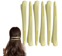 LearnLyrics Mollette per capelli per lo styling, set di fermagli per capelli con becco d'anatra - Clip per acconciatura antiscivolo | 6x Pinze per capelli per capelli spessi Accessori