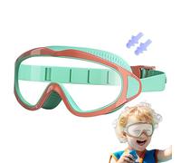 LearnLyrics Occhiali da nuoto per bambini, con tappi per le orecchie, anti appannamento, protezione UV, impermeabili, per bambini dai 2 ai 16 anni