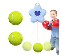 LearnLyrics Pallina da tennis da parete, senza foratura, regolabile in altezza, palla riflessa da tennis, per Natale, compleanno, Capodanno