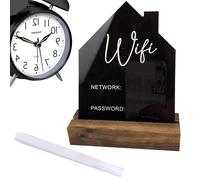 LearnLyrics Pannello WiFi in Acrilico - Pannello di Password, Pannello WiFi Autonomo | Porta Foto Affidabile, Pannello WiFi Autoportante, Supporto Segno di Password Motivo WiFi per Bar, Uffici