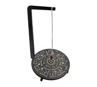 LearnLyrics Pendolo per mani da sole, supporto di , divinazione, canna da desiderio, supporto per presentazione nero, stile vintage, Roma, strega, struttura in legno per catene di pietra,