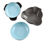 LearnLyrics Piatto da portata per snack, elegante ciotola per semi, versatile ciotola per popcorn a doppio strato con contenitore a conchiglia, ciotola per alimenti per edamame, frutta, 21 x 20 x 7,5