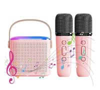 LearnLyrics Piccola macchina per karaoke, macchina per karaoke portatile | Audio wireless con microfono - Cantante familiare, altoparlante subwoofer per il canto domestico della famiglia