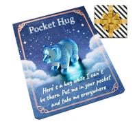 LearnLyrics Pocket Animal Per Amico, Ricevi Un Cartoncino Amico Abbraccio Animale, Giocattolo In Resina Di Sostegno Per Studenti Figlie Amici Scuola Compleanno Natale Attività