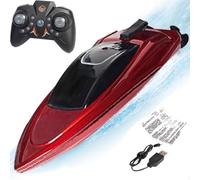 LearnLyrics RC per bambini - 2.4G giocattolo acquatico da corsa e acrobazie per piscina - barca RC Veloz - per piscina lago, laghetto, fiume spiaggia, bambini e ragazze 4 ai 12 anni