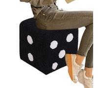 LearnLyrics Sgabello a dadi, cubo per sgabelli a dadi, sgabello da ingresso per porta, sgabello quadrato rimovibile e lavabile 7,87 x 7,87 x 7,87 pollici per cambiare scarpe comodamente
