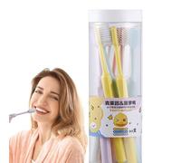 LearnLyrics Spazzolino da denti per la casa,Spazzolino da denti morbido per la pulizia | Spazzolino da denti da viaggio Spazzolino da denti morbidi per denti sensibili - Set familiare compatto