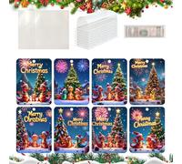 LearnLyrics Titolari di denaro di Natale,titolari di denaro di Natale - pupazzo di neve drago 8 pezzi Carte d'argento Portamonete - Ornamenti di Natale con buste, Forniture per le vacanze, C, Se
