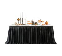 LearnLyrics Tovaglia rettangolare, lavabile, colore nero, 1,8 m, 2,7 m, 4, accessori per feste, battesimo, banchetto, carnevale, matrimonio, Natale, Halloween, laurea, baby shower