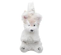 LearnLyrics Zaino in peluche | Cerniera morbida e liscia, borsa a mano elegante per cuccioli, per le ragazze, per i giorni, la spesa, l'esterno, l'escursionismo, la scuola, il regalo e gli adulti