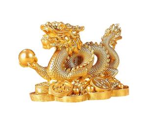 LearnLyriFeng Dragon Statue, Chinese Dragon,Ancient,Chinese Dragon Ornament, Golden Dragon Figurine,Chinese Dragon Statue FigurineFigurine for Attract Money And Good Luck Fortune