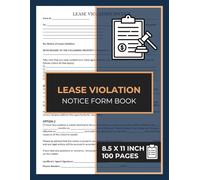 Lease Violation Notice Form Book: Warning Letter for Breach of Rental Contract Agreement from Landlord to Tenant | Rental Violation Notification Forms