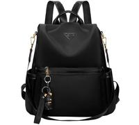 Leathario Zaino Donna Antifurto e Impermeabile, Zainetto, Zaini, Borsa Donna per Ufficio, Lavoro, Università, Viaggio, Nero Classico
