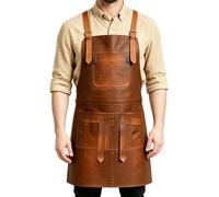 Leather Apron - 34.65 Inches PU Leather Work Apron | Tool Pocket Cover
