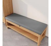 Leather Bench Cushion with Non-Slip Back Dining Chair Seat Pad Zip Swing Cushion for Home Kitchen & Windows 180x30x5cm Grey Interior Decor