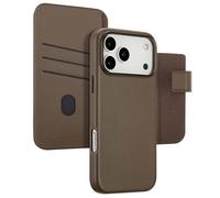 ACCEZZ Leather 2-in-1 CUSTODIA A LIBRO per Apple iPhone 17 Pro Max, Marrone