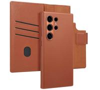 ACCEZZ Leather 2-in-1 CUSTODIA A LIBRO per Samsung Galaxy S24 Ultra, Marrone