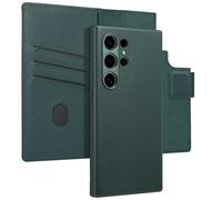 ACCEZZ Leather 2-in-1 CUSTODIA A LIBRO per Samsung Galaxy S24 Ultra, Verde Scuro
