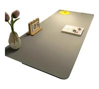 Leather Desk Pad, PVC Table Mat for Office & Home, Waterproof Anti-Slip Blotter, Multi-Size Laptop Writing(Gray,50 * 120cm)
