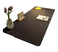 Leather Desk Pad, PVC Table Mat for Office & Home, Waterproof Anti-Slip Blotter, Multi-Size Laptop Writing(Black,50 * 80cm)