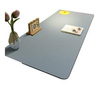 Leather Desk Pad, PVC Table Mat for Office & Home, Waterproof Anti-Slip Blotter, Multi-Size Laptop Writing(Blue,50 * 160cm)