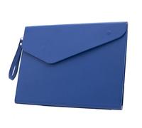 Leather Document Holder File Folder, A4 Envelope Case PU Bag Invoice Storage for Documents Size : 32x25cm(Blue)