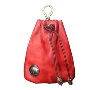Leather Drawstring Coin Purse, Coin Organizer, 3,54 × 0,78 × 4,52 pollici