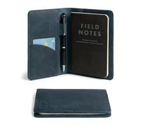 Leather Field Notes Cover, Leather Notebook Cover 3.5 x 5.5 in. with Card and Pen Holder, Handmade Protective Storage for Pocket Moleskine Journal Cover, Book & Notebooks, Notepad Wallet for Travelers