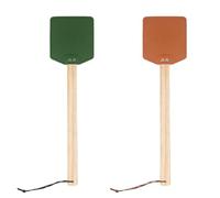 Leather Fly Swatter - Manual Hitter, Portable Gnat Catcher, Hanging House Fly Management Accessory Featuring Comfortable Lengthened Handle Strong Area For Outdoor Indoor Porch