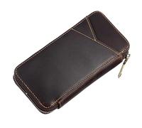 Leather Fountain Pen Case - 5 Slot Large Capacity Zipper Stationary Bag