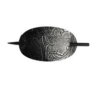 Leather Hair Barrette Set - Leather Hair Barrette with Stick