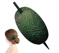 Leather Hair Barrette Set - Leather Hair Barrette with Stick